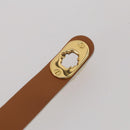 Christian Dior Bracelet Leather White Gold Auth 204946M-7