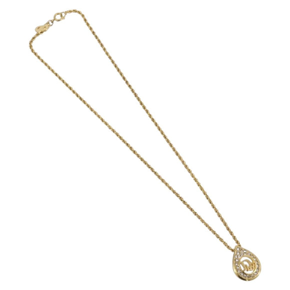 Christian Dior Necklace metal Gold Tone Auth 204947