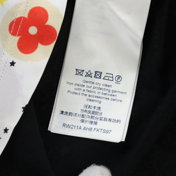 LOUIS VUITTON Short-sleeved T-shirt Silk S White LV Auth 204952M
