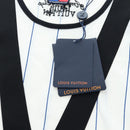 LOUIS VUITTON Sleeveless Top Cotton XS White LV Auth 204954M-7