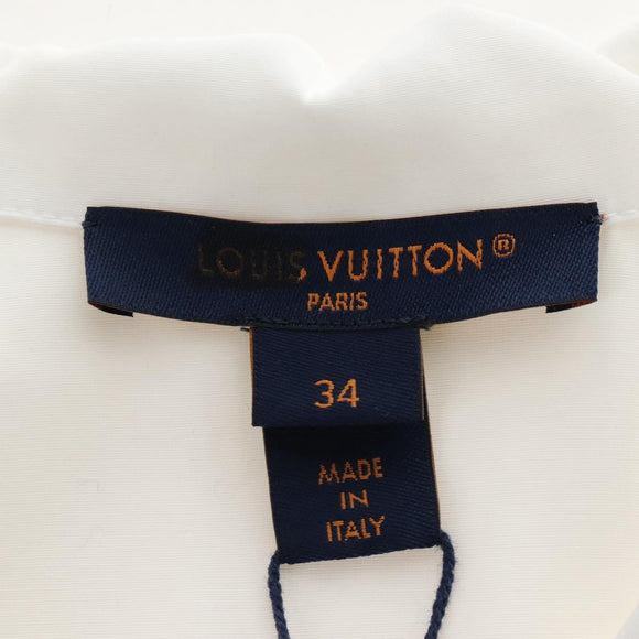 LOUIS VUITTON Shirt Rayon 34 Multicolor LV Auth 204956M
