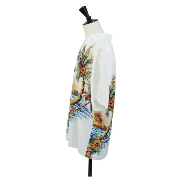 LOUIS VUITTON Shirt Rayon 34 Multicolor LV Auth 204956M