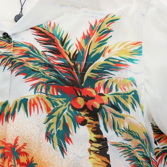 LOUIS VUITTON Shirt Rayon 34 Multicolor LV Auth 204956M