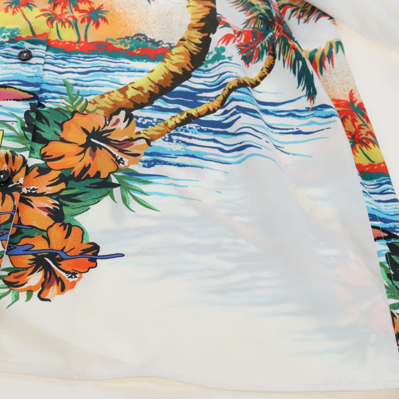 LOUIS VUITTON Shirt Rayon 34 Multicolor LV Auth 204956M