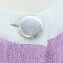 LOUIS VUITTON Cardigan Wool L Pink LV Auth 204957M-13