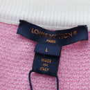 LOUIS VUITTON Cardigan Wool L Pink LV Auth 204957M-15