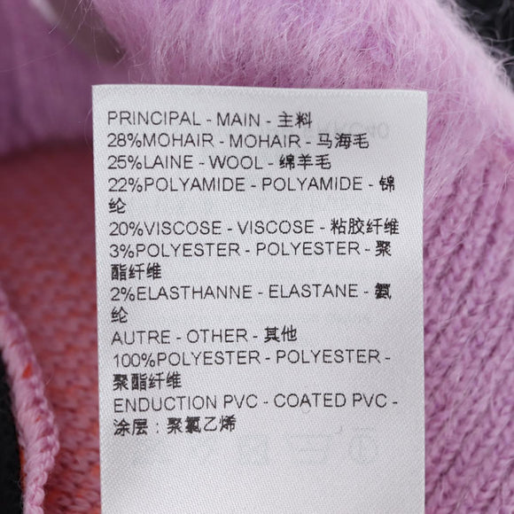 LOUIS VUITTON Cardigan Wool L Pink LV Auth 204957M