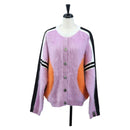 LOUIS VUITTON Cardigan Wool L Pink LV Auth 204957M-1