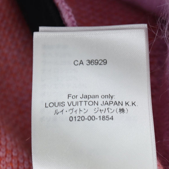 LOUIS VUITTON Cardigan Wool L Pink LV Auth 204957M