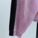 LOUIS VUITTON Cardigan Wool L Pink LV Auth 204957M-8