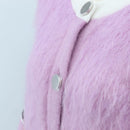 LOUIS VUITTON Cardigan Wool L Pink LV Auth 204957M-9