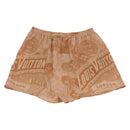 LOUIS VUITTON Shorts Pants Silk 34 Brown LV Auth 204958M-2