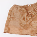 LOUIS VUITTON Shorts Pants Silk 34 Brown LV Auth 204958M-3