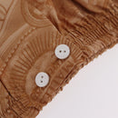LOUIS VUITTON Shorts Pants Silk 34 Brown LV Auth 204958M-8