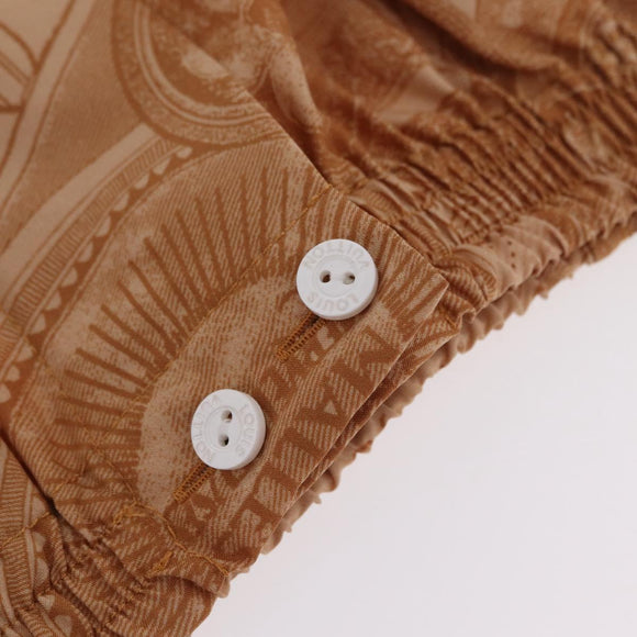 LOUIS VUITTON Shorts Pants Silk 34 Brown LV Auth 204958M