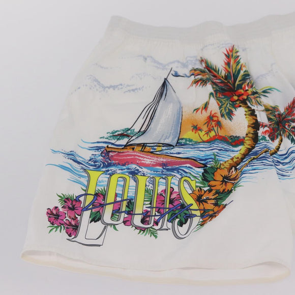 LOUIS VUITTON Short Pants Silk 36 Multicolor LV Auth 204960M