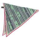 CHANEL Scarf Silk Green CC Auth 204962M-1