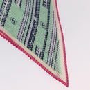 CHANEL Scarf Silk Green CC Auth 204962M-12