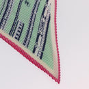 CHANEL Scarf Silk Green CC Auth 204962M-17