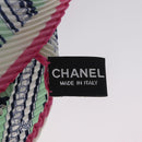 CHANEL Scarf Silk Green CC Auth 204962M-21