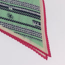 CHANEL Scarf Silk Green CC Auth 204962M-3