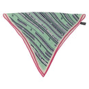 CHANEL Scarf Silk Green CC Auth 204962M-6