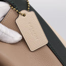 Coach Shoulder Bag Leather Gold Beige Auth 204975A-17