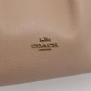 Coach Shoulder Bag Leather Gold Beige Auth 204975A-18