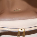 Coach Shoulder Bag Leather Gold Beige Auth 204975A-10