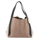 Coach Shoulder Bag Leather Gold Beige Auth 204975A-13