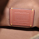 Coach Shoulder Bag Leather Gold Beige Auth 204975A-12