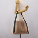 Coach Shoulder Bag Leather Gold Beige Auth 204975A-24