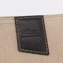 LONGCHAMP Shoulder Bag Canvas Beige Auth 204983A-16