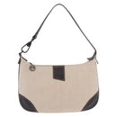 LONGCHAMP Shoulder Bag Canvas Beige Auth 204983A-2