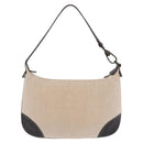 LONGCHAMP Shoulder Bag Canvas Beige Auth 204983A-3