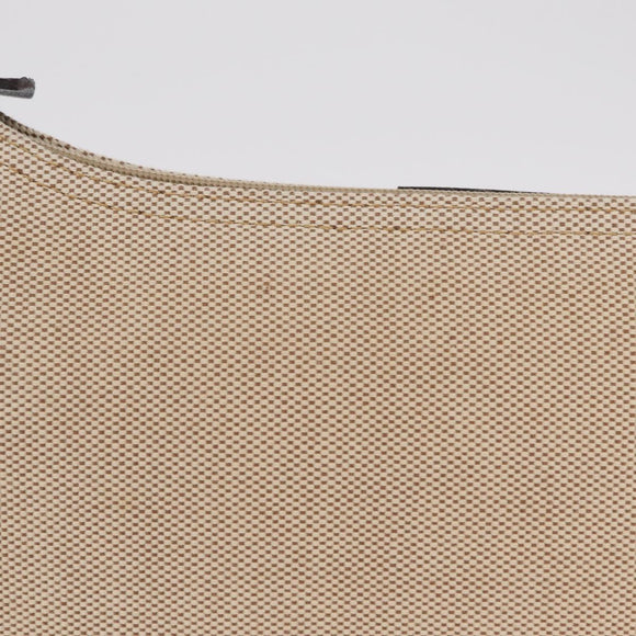 LONGCHAMP Shoulder Bag Canvas Beige Auth 204983A