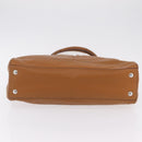 Coach Tote Bag Leather Brown Silver Auth 204986A-5