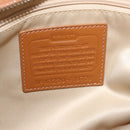 Coach Tote Bag Leather Brown Silver Auth 204986A-12