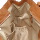 Coach Tote Bag Leather Brown Silver Auth 204986A-21