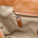 Coach Tote Bag Leather Brown Silver Auth 204986A-22