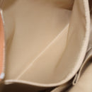 Coach Tote Bag Leather Brown Silver Auth 204986A-23