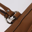 Coach Tote Bag Leather Brown Silver Auth 204986A-8