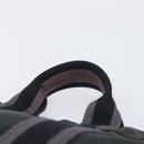 HERMES Hand Bag Canvas 2 Set Black Red Auth 204987-14