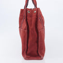 HERMES Hand Bag Canvas 2 Set Black Red Auth 204987-4