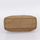 Christian Dior Lady Dior Canage Hand Bag Nylon Beige Gold Auth 205012-5