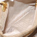 Christian Dior Lady Dior Canage Hand Bag Nylon Beige Gold Auth 205012-24