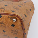 MCM Logogram Vicetos Hand Bag PVC Leather Brown Gold Auth 205013-9