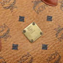 MCM Logogram Vicetos Hand Bag PVC Leather Brown Gold Auth 205013-12