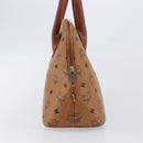 MCM Logogram Vicetos Hand Bag PVC Leather Brown Gold Auth 205013-4