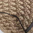Christian Dior Trotter Canvas Boston Bag Beige Gold Auth 205015-11